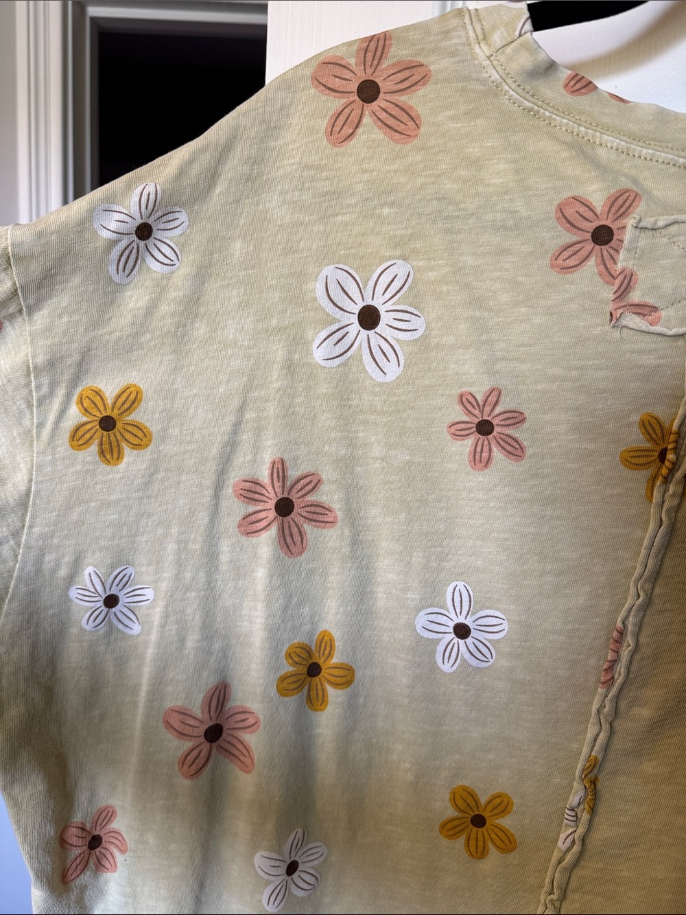 easel Light Yellow Floral Tee - Picture 5 of 5